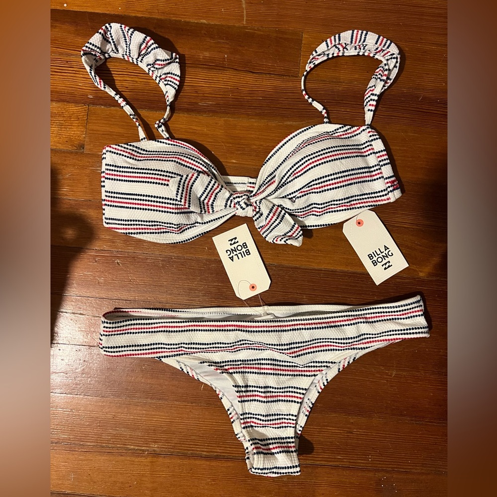 Billabong Salty Shore bikini red white and blue